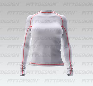 Ladies High Neck Raglan Long Sleeve Rashguard Smart Mockup