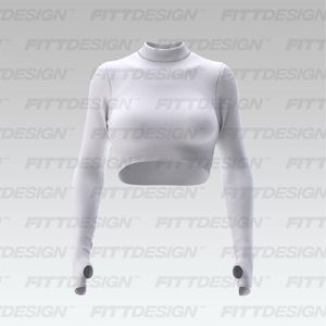 Ladies High Neck Runners Sleeve Back Smart Mockup