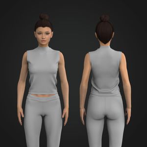 Ladies High Neck Sleeveless Relaxed Tank Top Tech Pack