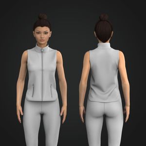 Ladies High Neck Zip Up Performance Vest Tech Pack