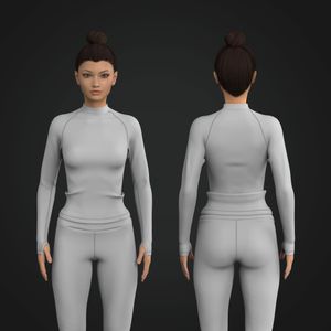Ladies High Neckline Raglan Runner Sleeve Tee Tech Pack