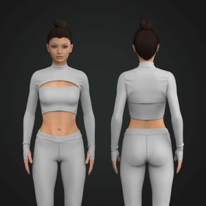 Ladies High Neckline Set In Runners Sleeve Shrug Tech Pack