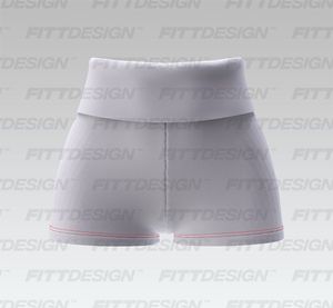 Ladies High Rise Folded Waistband 2.00 Inch Inseam Shorts Smart Mockup