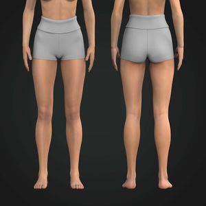 Ladies High Rise Folded Waistband 2.00 Inch Inseam Shorts Tech Pack