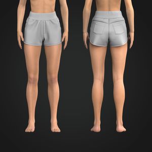 Ladies High Waisted 3.00 Inch Inseam Fitted Shorts Tech Pack