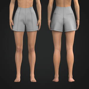 Ladies High Waisted 4.00 Inch Inseam Tailored Shorts Tech Pack
