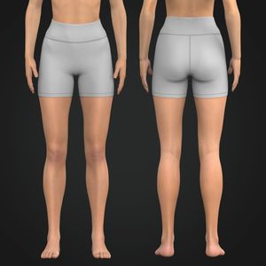 Ladies High Waisted 5 Inch Inseam Shorts Tech Pack