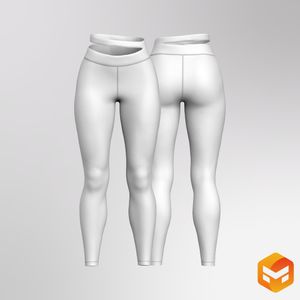 Ladies High Waisted Asymmetrical Cut Out Leggings 3D Garment
