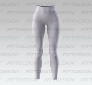 Ladies High Waisted Bonded Waistband Leggings Smart Mockup