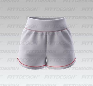 Ladies High Waisted Curved Hem Shorts Smart Mockup