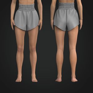 Ladies High Waisted Elasticated Waistband 3.00 Inch Inseam Performance Shorts Tech Pack