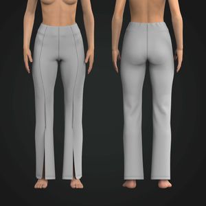 Ladies High Waisted Front Split Hem Leggings Tech Pack