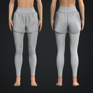 Ladies High Waisted Layered Leggings Tech Pack