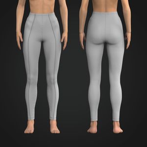 Ladies High Waisted Pin Tuck Tailored Pants Tech Pack