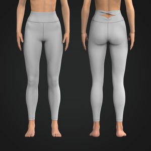 Ladies High Waisted Scrunch Twisted Back Waistband Leggings Tech Pack