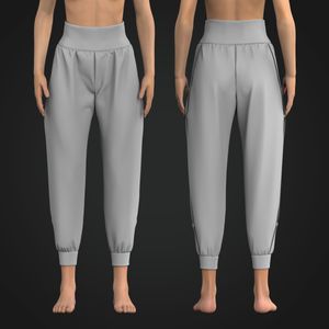 Ladies High Waisted Side Slit Cuffed Joggers Tech Pack