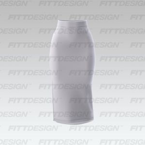 Ladies High Waisted Split Hem Skirt Smart Mockup