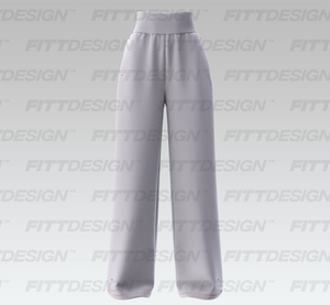 Ladies High Waisted Split Hem Wide Leg Joggers Smart Mockup