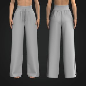Ladies High Waisted Split Hem Wide Leg Joggers Tech Pack
