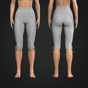 Ladies High Waisted Tie Knotted 16.00 Inch Inseam Leggings Tech Pack