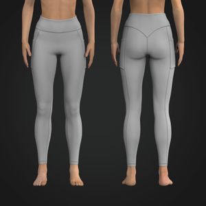 Ladies High Waisted V-Shaped Back Functional Leggings Tech Pack