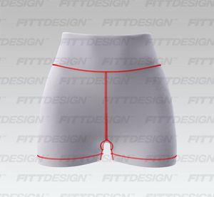 Ladies High Waisted V-Shaped Waistband 2.00 Inch Inseam Biker Shorts Smart Mockup