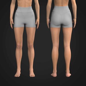 Ladies High Waisted V-Shaped Waistband 2.00 Inch Inseam Biker Shorts Tech Pack