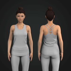 Ladies Interlocking Straps Relaxed Tank Top Tech Pack