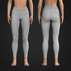 Ladies Jacquard Waistband Fightwear Leggings Tech Pack
