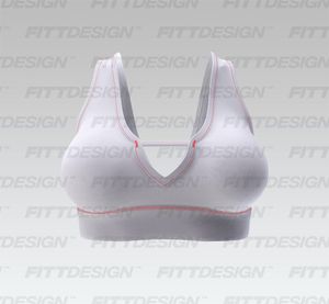 Ladies Keyhole Neckline V-Shaped Back Sports Bra Smart Mockup