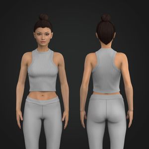 Ladies Knitted Crop Racer Back Vest