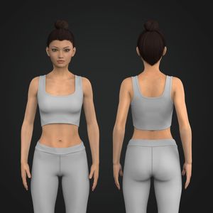 Ladies Knitted Squared Off Neckline Crop Top