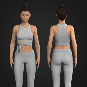 Ladies Knotted Front Sports Bra Tech Pack