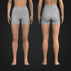 Ladies Laser Cut Petal 4.00 Inch Inseam Biker Shorts Tech Pack