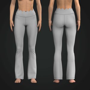 Ladies Laser Cut Petal Flared Leggings Tech Pack