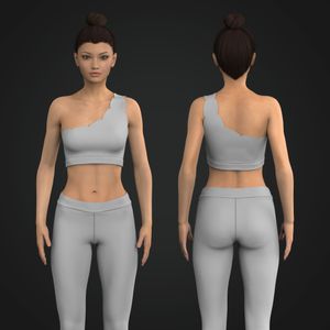 Ladies Laser Cut Petal Hem Bra Tech Pack