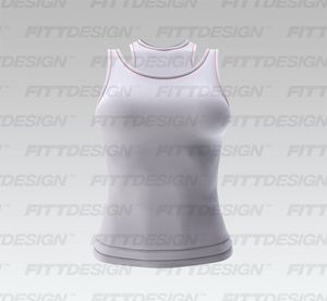 Ladies Layered Cut Out Fitted Tank Top Smart Mockup