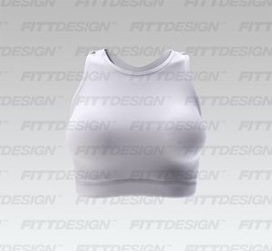 Ladies Layered Racer Back Cut Out Sports Bra Smart Mockup