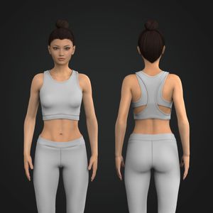 Ladies Layered Racer Back Cut Out Sports Bra Tech Pack