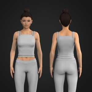 Ladies Layered Straight Neckline Camisole Tank Tech Pack