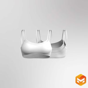 Ladies Layered Style Strapp Sports Bra 3D Garment