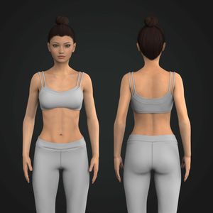 Ladies Layered Style Strappy Sports Bra Tech Pack