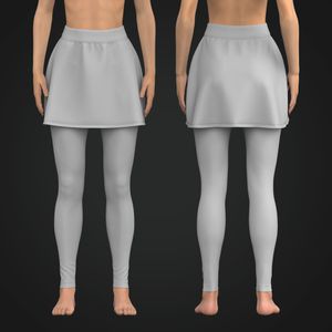 Ladies Layered Tights Skort