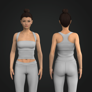 Ladies Layred Straight Neckline Tank Tech Pack