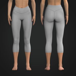 Ladies Light V-Shaped Waistband Capri Leggings Tech Pack