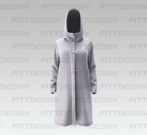 Ladies Lightweight Raincoat Jacket Smart Mockup
