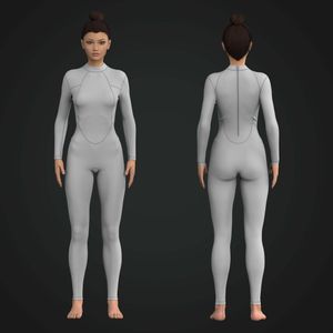 Ladies Long Sleeve Back Zip Wetsuit Tech Pack