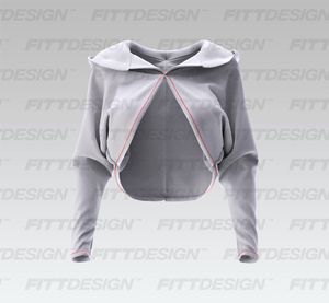 Ladies Long Sleeve Hooded Cardigan Smart Mockup