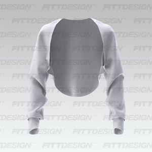 Ladies Long Sleeve Scallop Bottom Cropped Jacket Smart Mockup