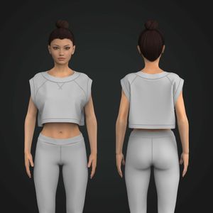 Ladies Lounge Crop Tank Top Tech Pack